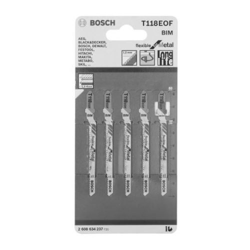 Lame de scie sauteuse T 118 EOF Flexible for Metal - BOSCH - 2608634237 pas cher Secondaire 1 L