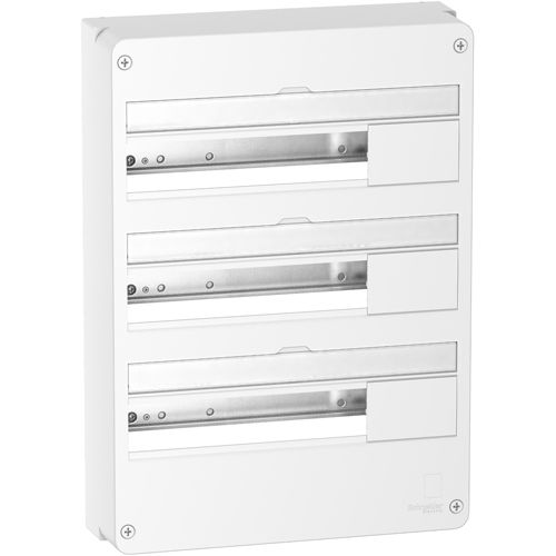 Coffret en saillie RESI9 3 rangées de 18 modules blanc - SCHNEIDER ELECTRIC - R9H18403 pas cher Principale L