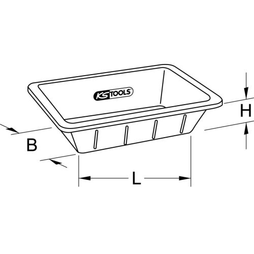 Auge en caoutchouc 13 L 460 x 320 x 150 mm KS TOOLS 140.0043 photo du produit Secondaire 1 L
