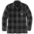 Chemise à carreaux flanelle doublée Sherpa JAC TL vert/noir - CARHARTT - S1104911G54L pas cher
