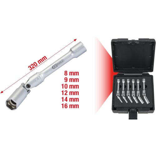 Coffret de 6 douilles à bougies de préchauffage 3/8 '' de 8 à 16 mm KS TOOLS 500.7320 photo du produit Secondaire 1 L