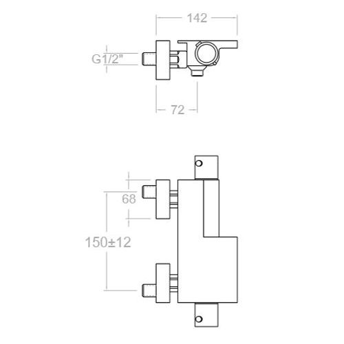 Mitigeur bain-douche thermostatique AROLA 2639S - RAMON SOLER - 226536 pas cher Secondaire 1 L