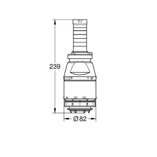 Soupape d'évacuation Servo pour commande interrompable GROHE 42690000 photo du produit Secondaire 1 L