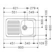 Evier monocuve inox SPX avec égouttoir 900x600cm à poser MAN 711-900 - FRANKE - 082508 pas cher Secondaire 1 S