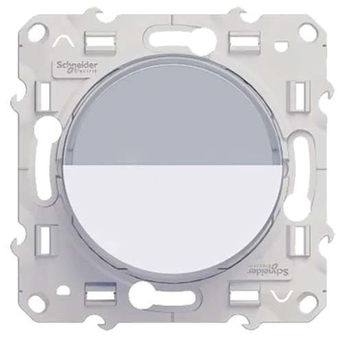 Bouton-poussoir ODACE 10 A à vis avec porte-étiquette blanc - SCHNEIDER ELECTRIC - S520266 pas cher
