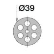 Grille de trop-plein ronde pour &eacute;vier D 39 mm inox VALENTIN 061900 000 00 photo du produit Secondaire 1 S