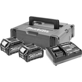 Pack énergie 40V max XGT Makita Lithium-Ion + 2 batteries 2,5 Ah + chargeur + coffret MAKPAC - 191J81-6 pas cher Principale M