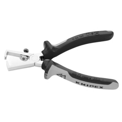 Pince à dénuder avec ressort d'ouverture isolante 1000V 160mm - KNIPEX - 11 06 160 pas cher Secondaire 1 L