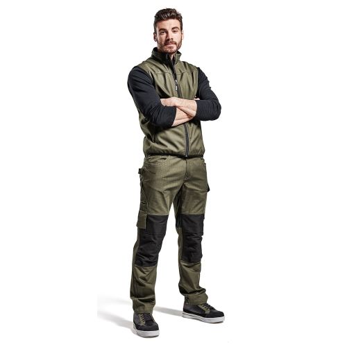 Pantalonalon maintenance +stretch vert kaki/noir T42L - BL&Aring;KL&Auml;DER - 149513304599C148 pas cher Secondaire 5 L