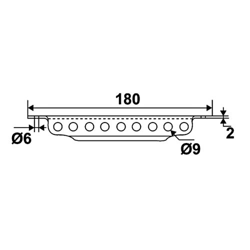 Crémaillère pour volet longueur 180mm aluminium couleur noire - TORBEL - 924E01J pas cher Secondaire 1 L
