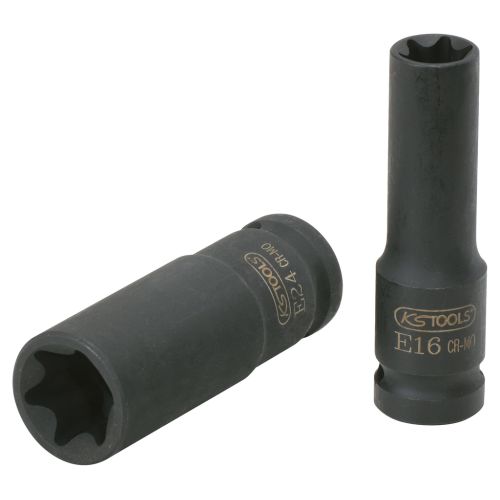 Douille à choc 1/2'' longue en acier chrome molybdène Torx E10 KS TOOLS 515.1051 photo du produit