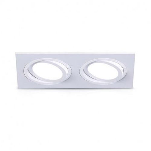 Support de spot NDRD rond double blanc AR111 + ES111 orientable 360 x 180 mm MIIDEX LIGHTING 77171 photo du produit