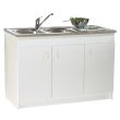Meuble sous évier SIM blanc 16 mm 2 portes largeur 800 mm NEOVA S12N02080 photo du produit