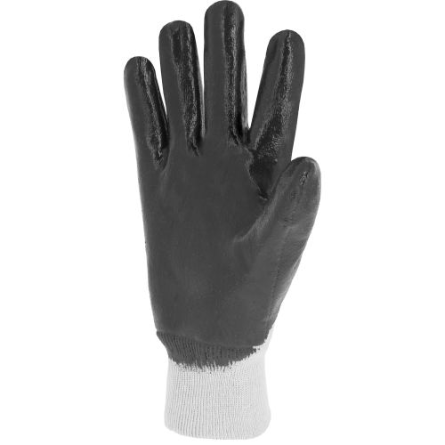 Lot 10 paires de gants nitrile enduction lourde &eacute;cru/bleu T9 - SINGER - NBR132609 pas cher Secondaire 1 L