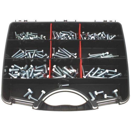 Coffret de 172 vis à tête hexagonale classe 8.8 zinguée blanc COF801 ULTIMA AFBPACK01 photo du produit
