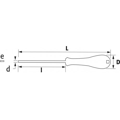 Tournevis manche bois en fente mécanicien 5,5x100mm - SAM OUTILLAGE - TW-55MH100 pas cher Secondaire 1 L