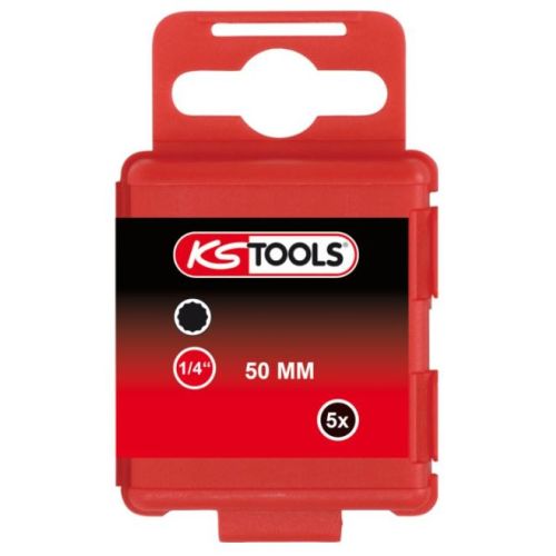 Boîte de 5 embouts de vissage XZN 50 mm 1/4'' M3 KS TOOLS 911.2702 photo du produit Secondaire 2 L