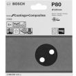 Boite de 5 disques abrasifs 125mm grain 80 - BOSCH - 2608605115 pas cher Secondaire 1 S