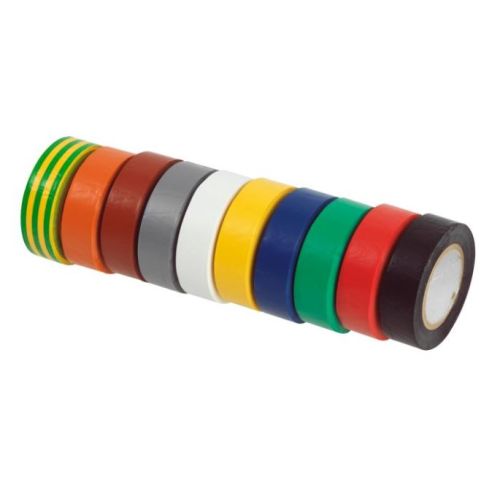 Lot de 10 rubans d'isolation en PVC multicolore 10 mm KS TOOLS 141.6010 photo du produit Principale L