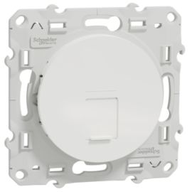 Prise RJ45 Blanc ODACE Schneider Electric grade 3 cat. 6 STP à vis - S520476 photo du produit Principale M