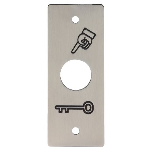 Plaque inox gravée exit avec braille diamètre 19 mm SEWOSY PPBP19_BE photo du produit