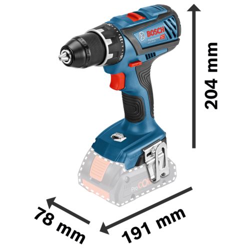 Perceuse-visseuse 18 V GSR 18V-28 + 2 batteries 4 Ah + chargeur + coffret L-CASE + 82 accessoires BOSCH 06019E610C photo du produit Secondaire 1 L