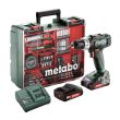 Perceuse-visseuse 18V BS 18 L Set + 2 batteries 2Ah + chargeur + coffret - METABO - 602321870 pas cher