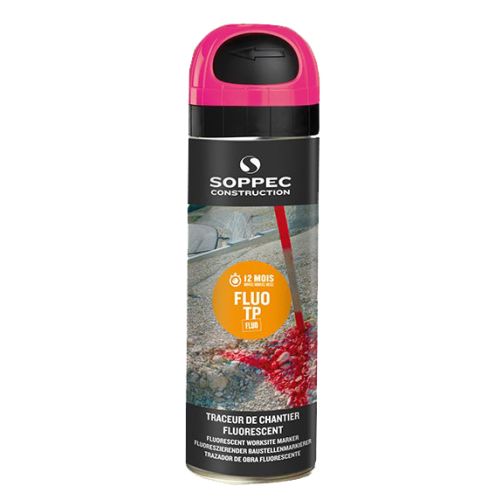 Traceur de chantier Fluo TP 500 ml - rouge SOPPEC 141525O photo du produit Secondaire 1 L