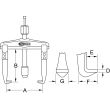 Extracteur hydraulique universel à 2 griffes 80 à 350 mm 9 kg KS TOOLS 620.0304 photo du produit Secondaire 1 S