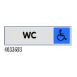 Plaque toilettes handicapés Novap en plexi couleur 170x45mm - NOVAP - 4033693 pas cher