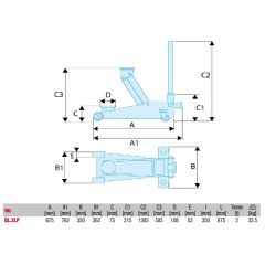 Facom DL.20 Cric rouleur 2 t distribution-maintien moteur