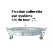 Support plafond rond 1/4 de tour orientable D 95 mm blanc MIIDEX LIGHTING 7711 photo du produit Secondaire 1 S