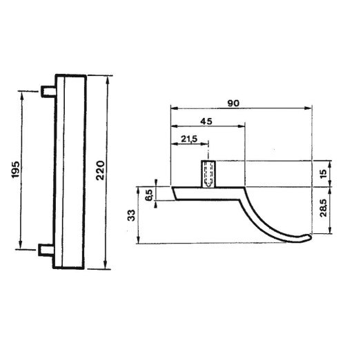 1/2 ensemble poignée V540 clé I droite CT argent - VACHETTE - 009375 pas cher Secondaire 1 L