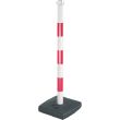 Poteau PVC 0,90m Rouge/Blanc sur socle à lester 4kg - NOVAP - 2001083 pas cher