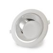 Downlight LED SIRIUS basse luminance blanc / argenté rond D 190 mm 20 W 6000 K MIIDEX LIGHTING 76546 photo du produit