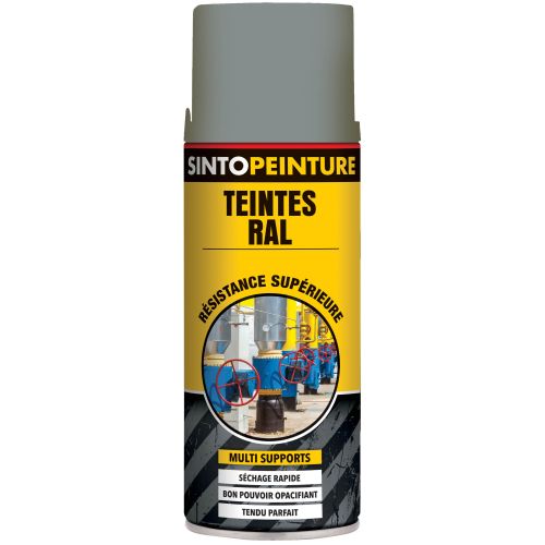 Aérosol gris argile RAL7001 400ml peinture de maintenance - SINTO - 920330 pas cher