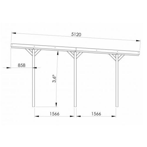 Carport en bois JEAN pour 1 voiture 14,2m² - FOREST STYLE - 4919 pas cher Secondaire 1 L