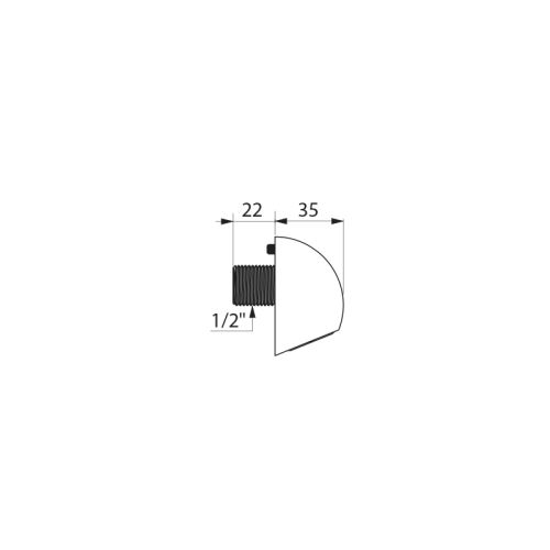 Pomme de douche fixe ROUND 1/2'' - DELABIE - 709000 pas cher Secondaire 1 L