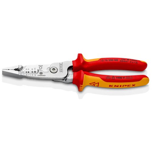 Pince électrique avec poignée isolée 1000 V KNIPEX 13 76 200 ME photo du produit