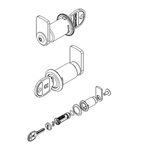 Serrure longue pour boites aux lettres RENZ photo du produit Secondaire 1 L