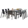 Lot table de jardin VENISE-TB250 + 8 fauteuils alu MIAMIS - DCB GARDEN - VENISE-TB250+8FT pas cher