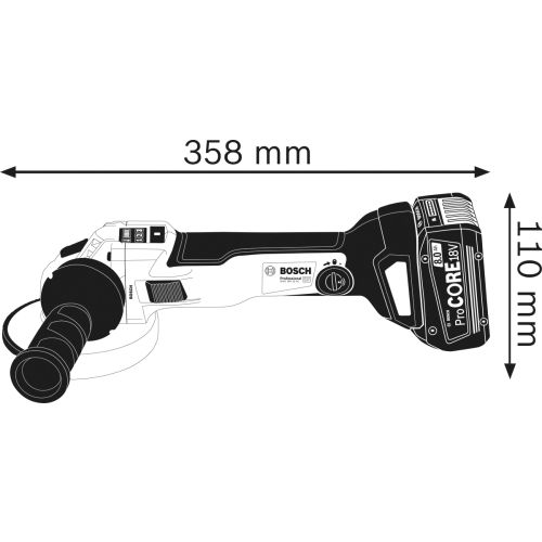 Meuleuse angulaire 18V 125mm GWS 18V-10 SC Professional (sans batterie ni chargeur) en coffret L-BOXX - BOSCH - 06019G340B pas cher Secondaire 6 L