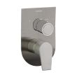 Mitigeur bain-douche &agrave; encastrer 2 voies URBAN CHIC nickel&eacute; bross&eacute; 211502SNC - RAMON SOLER - 21C303708 pas cher