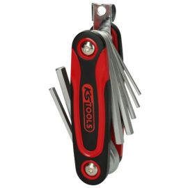Jeu de 8 clés mâles KS Tools 6 pans sur monture bi-matière 2,5 à 10 mm - 158.3540 photo du produit Principale M