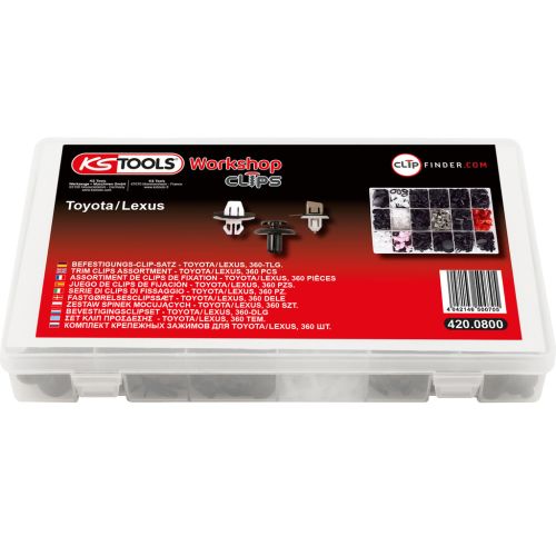 Assortiment d'agrafes pour Toyota/Lexus 360 pièces KS TOOLS 420.0800 photo du produit Secondaire 3 L