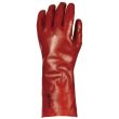 Gants de manutention EUROSTRONG 3620 PVC rouge 36cm taille 9 - COVERGUARD - 3619 pas cher