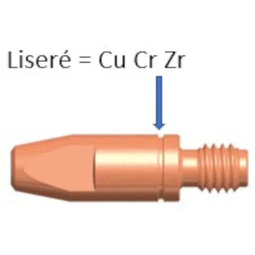 Tube contact M8 1,4 mm CUCRZR ABICOR BINZEL 140.0536 photo du produit Secondaire 2 L