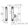 Serrure monopoint en applique GOLLOT  type bec de canne 1520 droite excentrée - METALUX - F615201000 photo du produit Secondaire 1 S