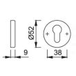 Paire de rosace cl&eacute; I M42KS laiton diam&egrave;tre 52 mm HOPPE 529971 photo du produit Secondaire 1 S