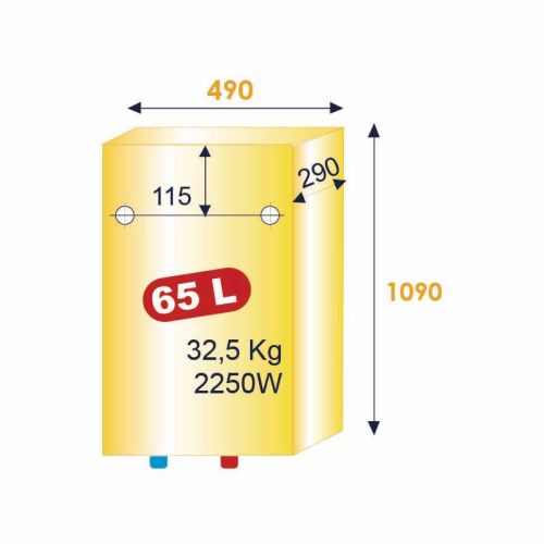 Chauffe-eau plat multi-positions MALICIO 3 stéatite connecté 65L - THERMOR - 231064 pas cher Secondaire 2 L